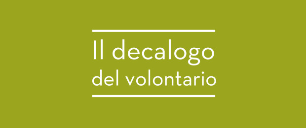 Il decalogo del volontario